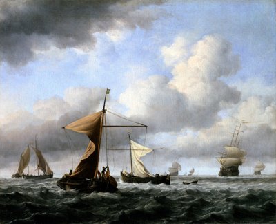 A Brisk Breeze by Willem van de Velde the Younger